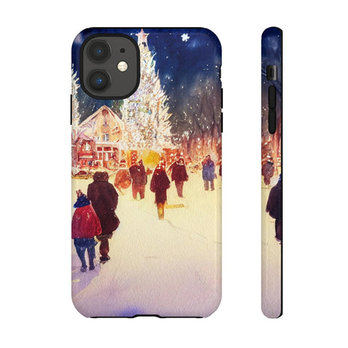 A Christmas Market in Denver Colorado - Impact Resistant Phone Case iPhone 11 Glossy